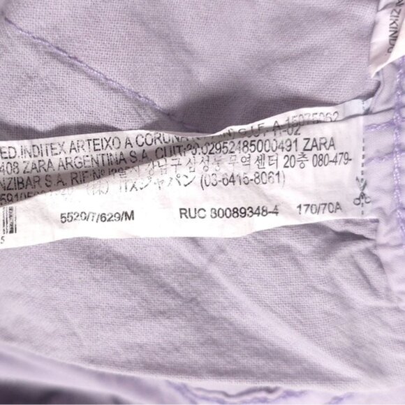 ZARA Women Purple Lilac Parachute Relaxed Pants Elastic Waist‎ 5520/7/629 MEDIUM - Picture 14 of 14